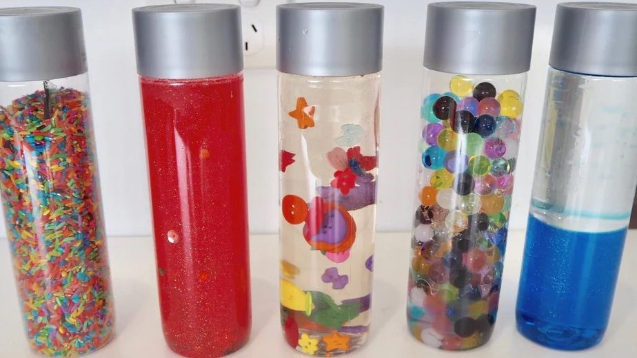 glitter sensory shaker bottles