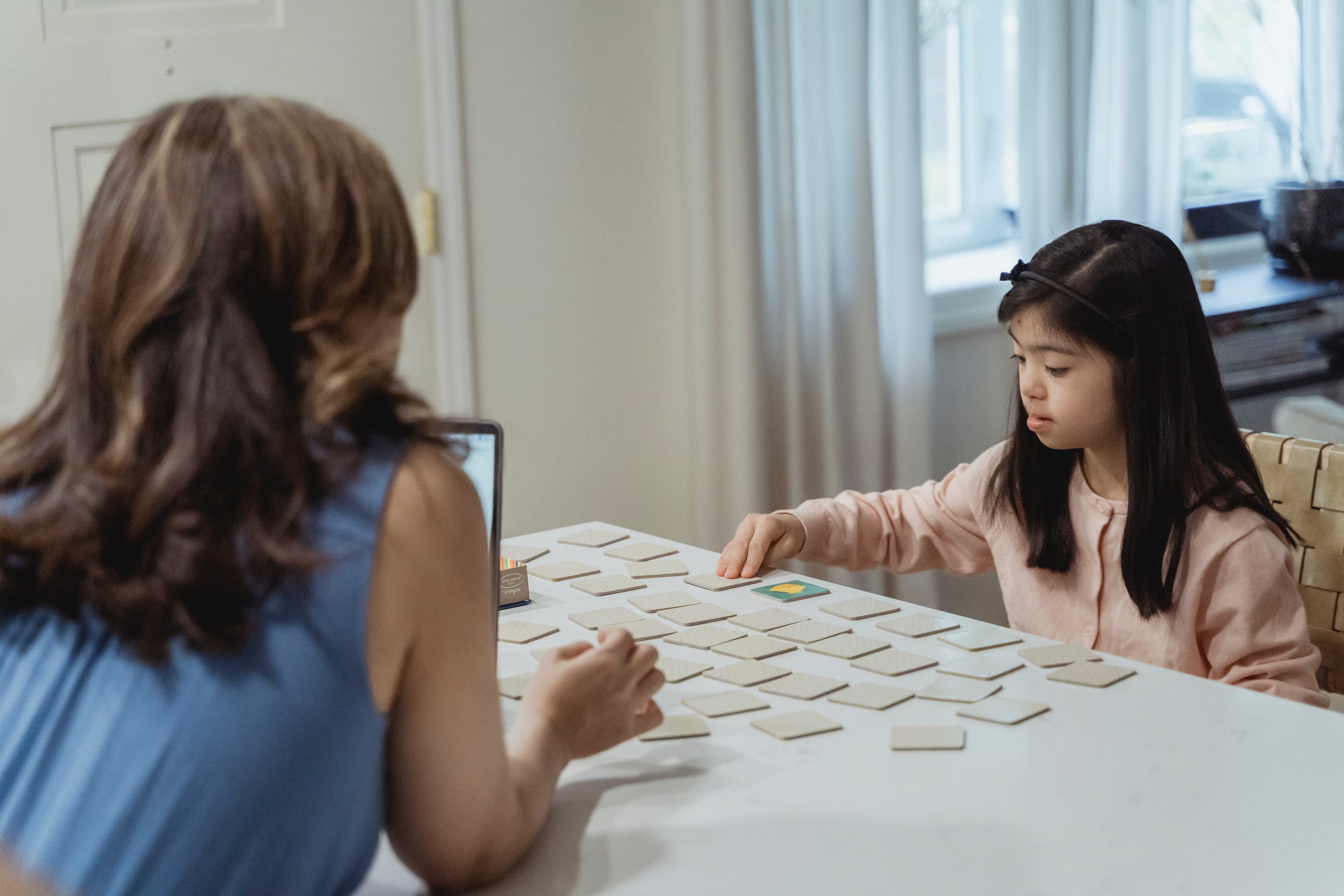 child completing occupational therapy